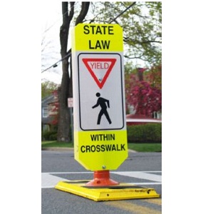 Flexible Post Crosswalk Signs